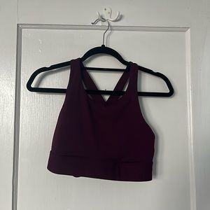Fabletics No Bounce Bra, Burgundy